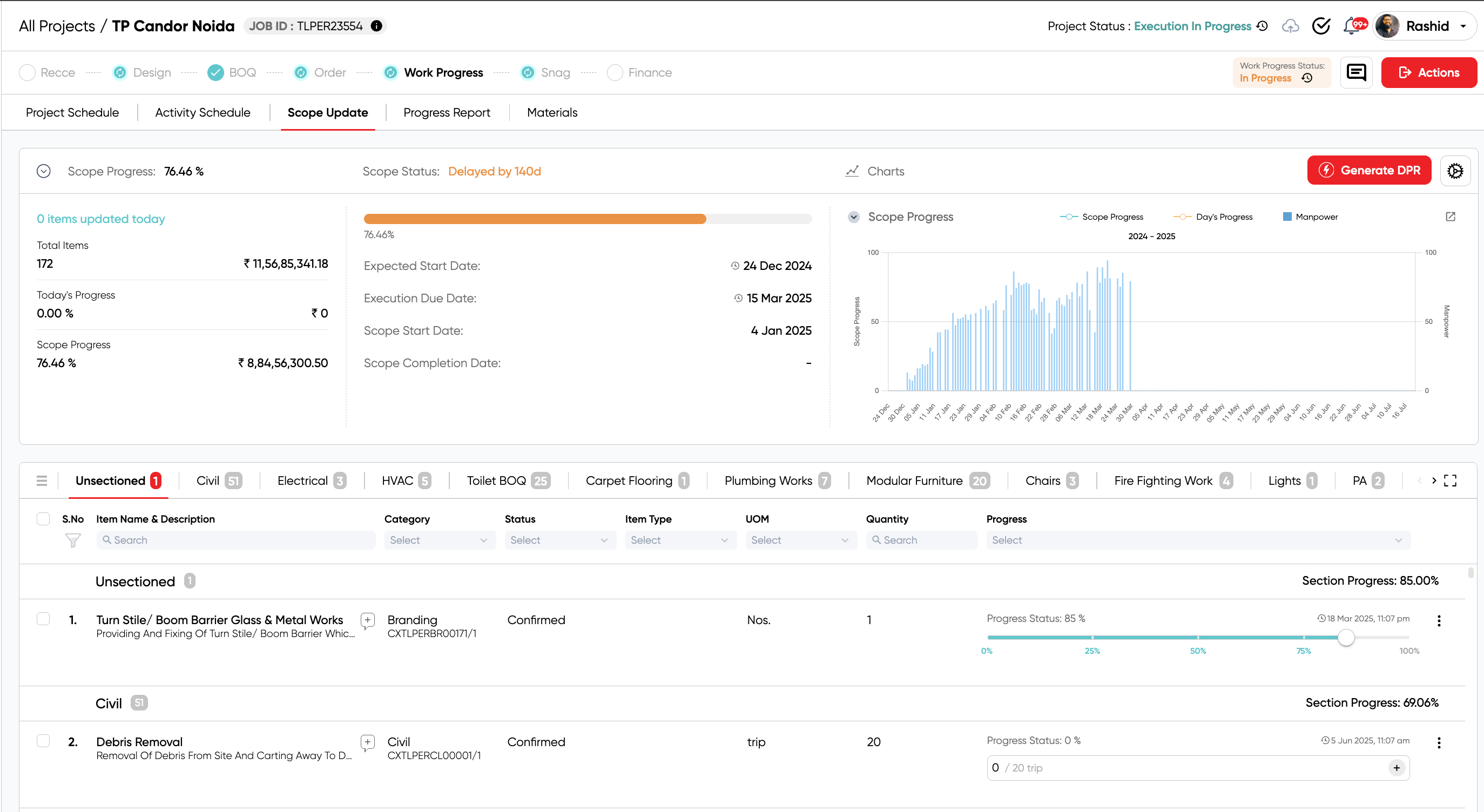 Daily Log Reporting Dashboard